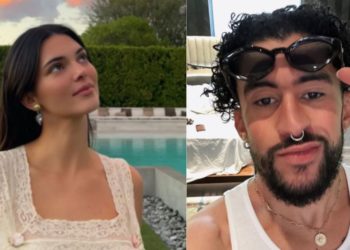 Kendall Jenner y Bad Bunny fueron captados saliendo de un concierto en Los Ángeles